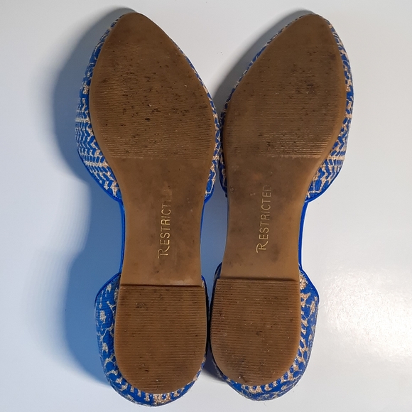 Restricted Blue Tan Slip On Shoes Flats Size 7 - Picture 5 of 6